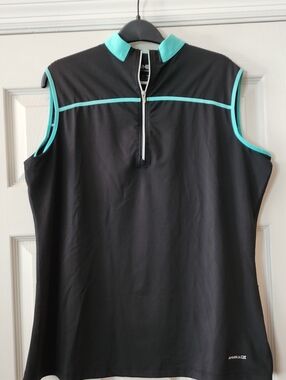 Annika Sleeveless Zip Polo